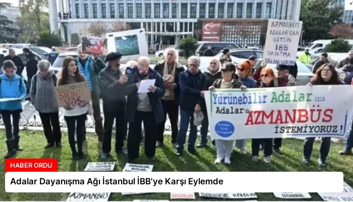 Adalar Dayanışma Ağı İstanbul İBB’ye Karşı Eylemde