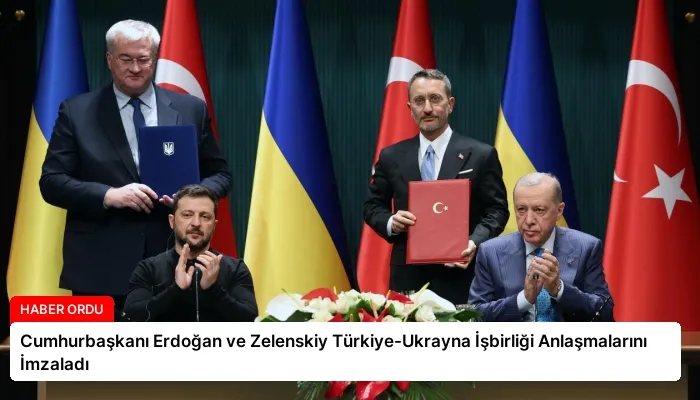 Cumhurbaşkanı Erdoğan ve Zelenskiy Türkiye-Ukrayna İşbirliği Anlaşmalarını İmzaladı
