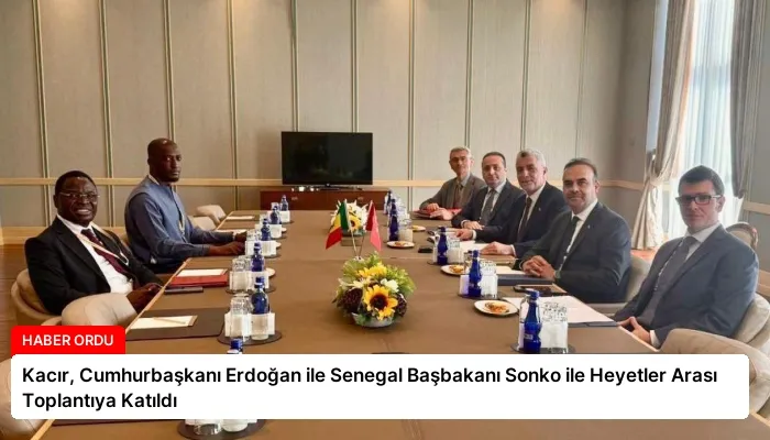 Kacır, Cumhurbaşkanı Erdoğan ile Senegal Başbakanı Sonko ile Heyetler Arası Toplantıya Katıldı