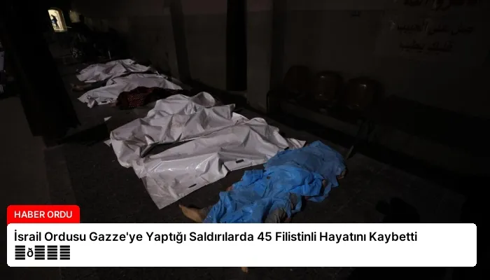 İsrail Ordusu Gazze’ye Yaptığı Saldırılarda 45 Filistinli Hayatını Kaybetti ⏬👇