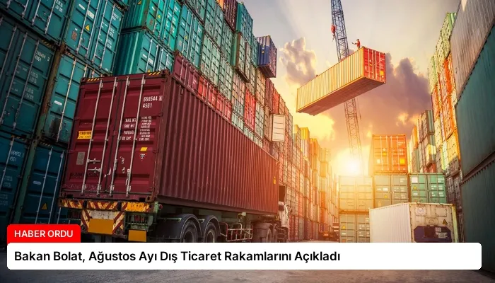 Bakan Bolat, Ağustos Ayı Dış Ticaret Rakamlarını Açıkladı