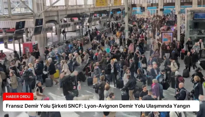 Fransız Demir Yolu Şirketi SNCF: Lyon-Avignon Demir Yolu Ulaşımında Yangın