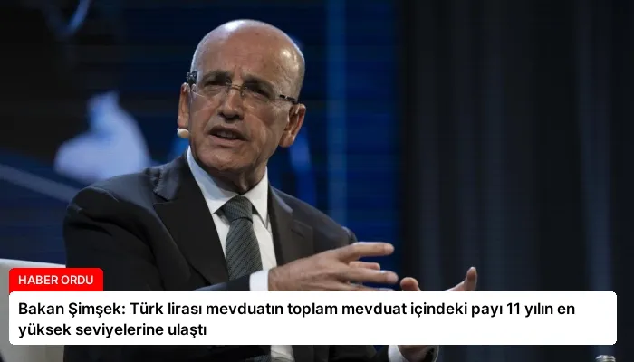 Bakan Şimşek: Türk lirası mevduatın toplam mevduat içindeki payı 11 yılın en yüksek seviyelerine ulaştı