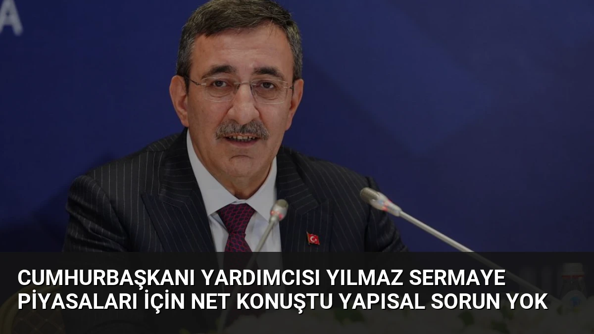 Cumhurbaşkanı Yardımcısı Yılmaz Sermaye Piyasaları İçin Net Konuştu Yapısal Sorun Yok