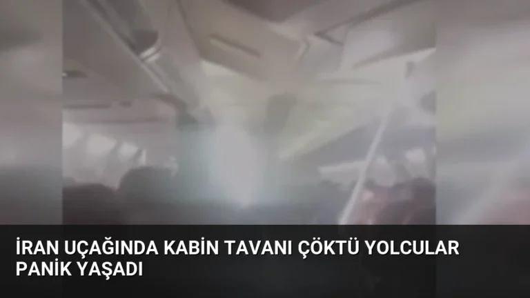 İran Uçağında Kabin Tavanı Çöktü Yolcular Panik Yaşadı