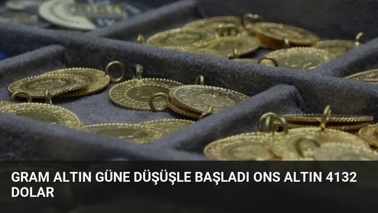 Gram Altın Güne Düşüşle Başladı Ons Altın 4132 Dolar