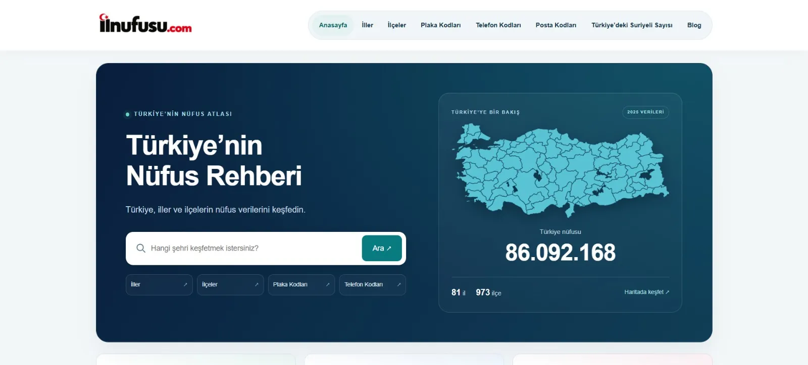 Türkiye’nin şehir rehberi İlNufusu.com: Nüfustan plaka ve telefon kodlarına kadar birçok bilgi bir arada