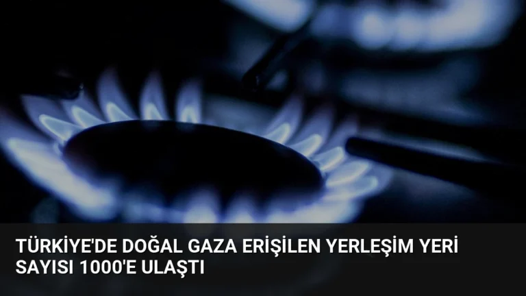 Türkiye’de Doğal Gaza Erişilen Yerleşim Yeri Sayısı 1000’e Ulaştı